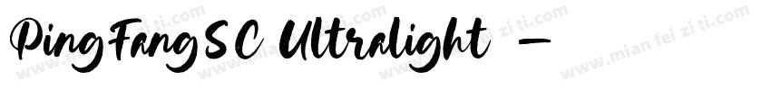 PingFangSC Ultralight亮体字体转换